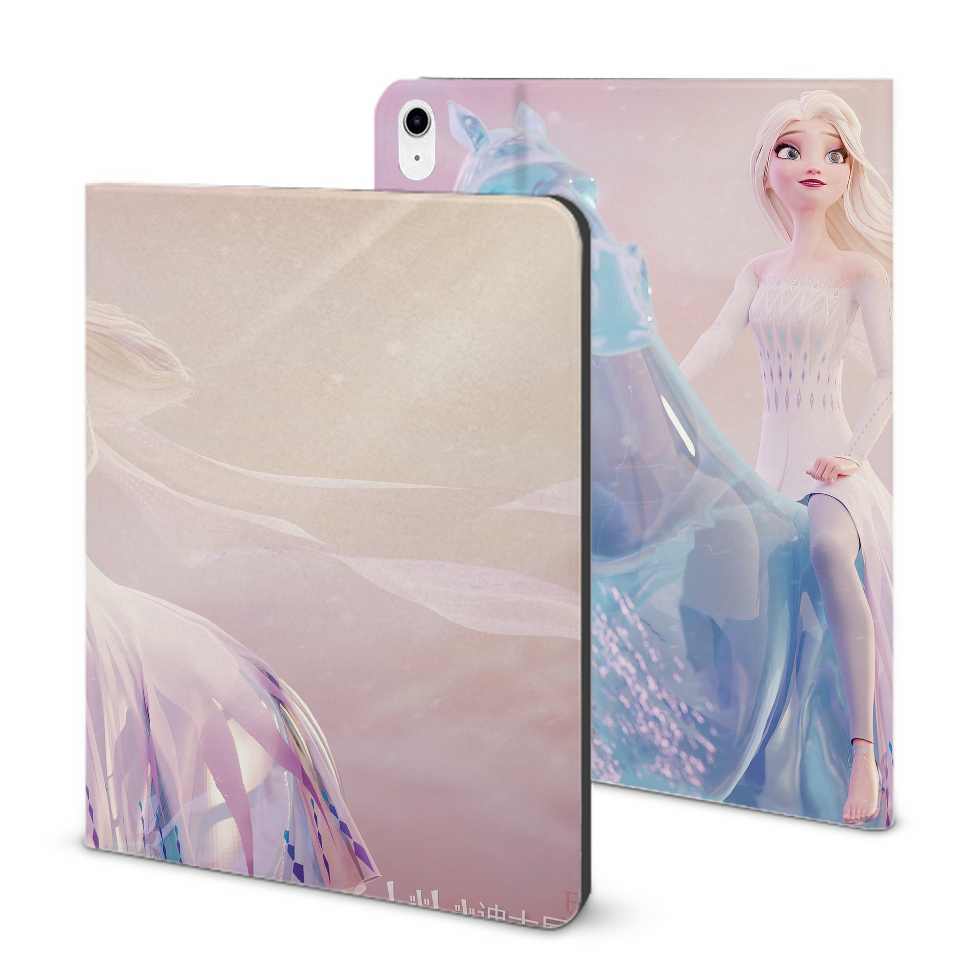 （画像用） アナと雪の女王 アンナ エルサ Frozen Anna Elsa IPad ケース ブック型 PUレザー TPU 耐衝撃 軽量 薄型 ペン収納なし 全面保護 IPad 各モデル対応